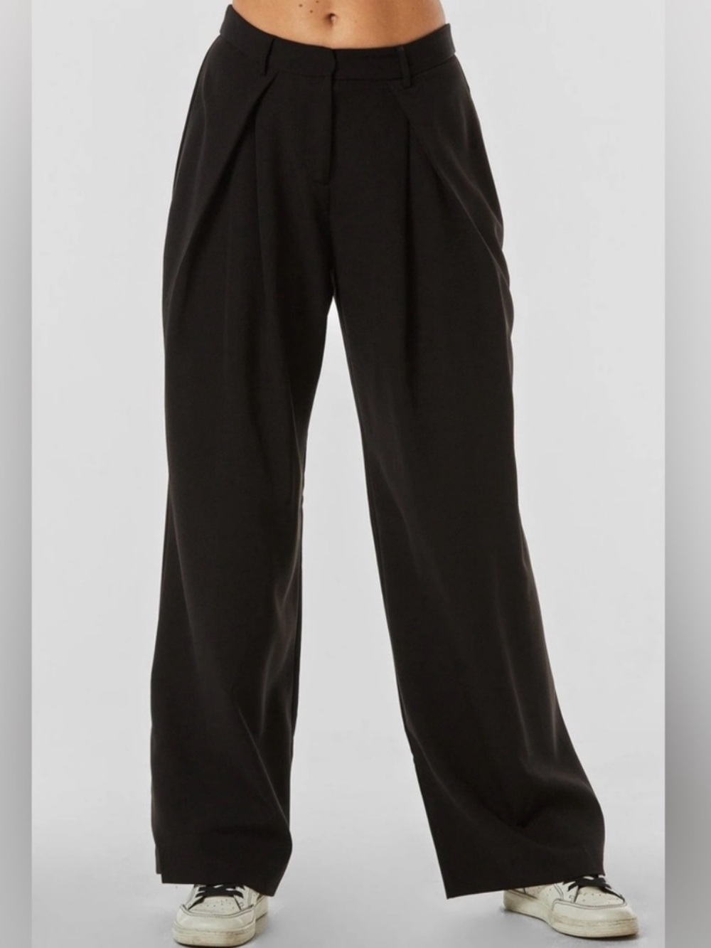NWT Noli Essential Black Wide-Leg Trousers 6